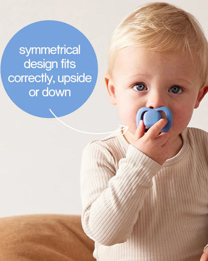 b.box Pacifier Intuitive Symmetrical Silicone Teat-Pack of 2-Sage & Vanilla