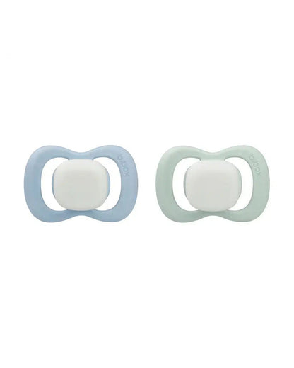 b.box Glow Pacifier Ergonomic Teat & Shield Design-Pack of 2-Sky & Sage