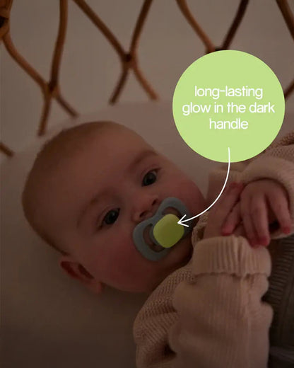 b.box Glow Pacifier Ergonomic Teat & Shield Design-Pack of 2-Sky & Sage