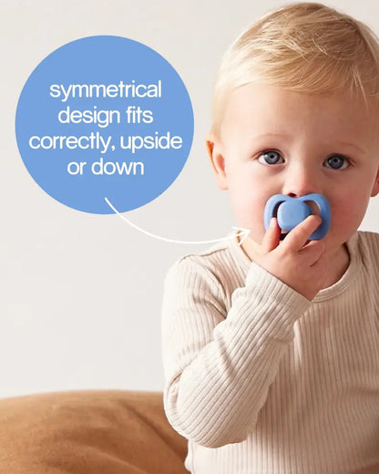 b.box Glow Pacifier Ergonomic Teat & Shield Design-Pack of 2-Sky & Sage