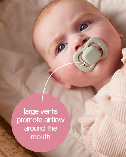 b.box Glow Pacifier Ergonomic Teat & Shield Design-Pack of 2-Sky & Sage
