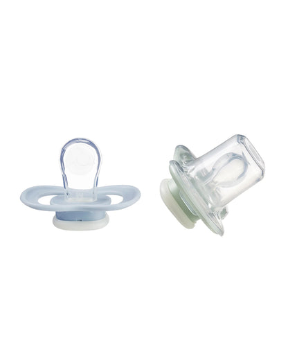 b.box Glow Pacifier Ergonomic Teat & Shield Design-Pack of 2-Sky & Sage
