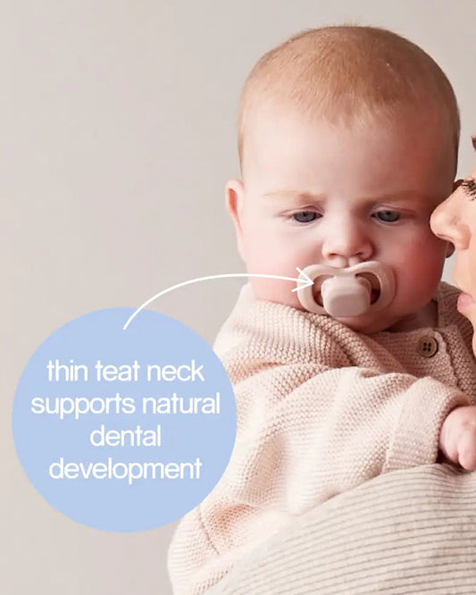 b.box Glow Pacifier Ergonomic Teat & Shield Design-Pack of 2-Blush & Latte