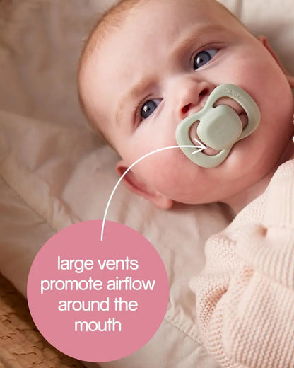 b.box Glow Pacifier Ergonomic Teat & Shield Design-Pack of 2-Blush & Latte