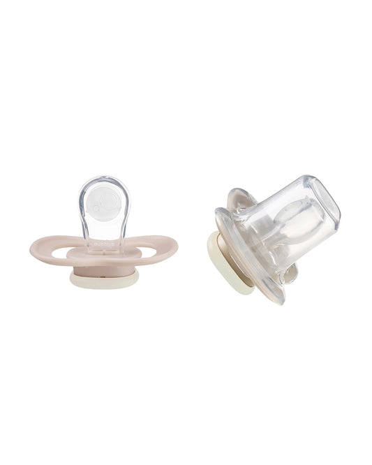b.box Glow Pacifier Ergonomic Teat & Shield Design-Pack of 2-Blush & Latte