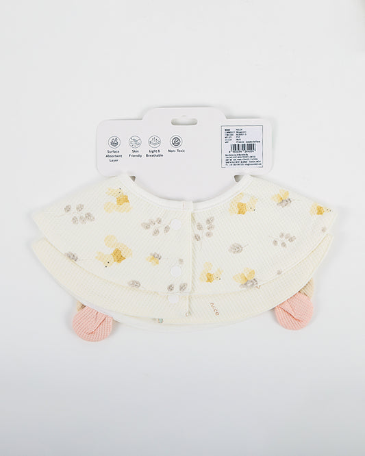 nuluv 100% Cotton Baby Bib-Pack of 2-Snap Button-Multicolor-0 to 24M