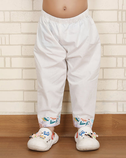 Polka Tots Multicolor Nightsuit-Floral Print-Cotton-For Infants