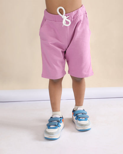 Polka Tots Multicolor T-shirt & Shorts Set-Colorblock-Cotton-For Infants