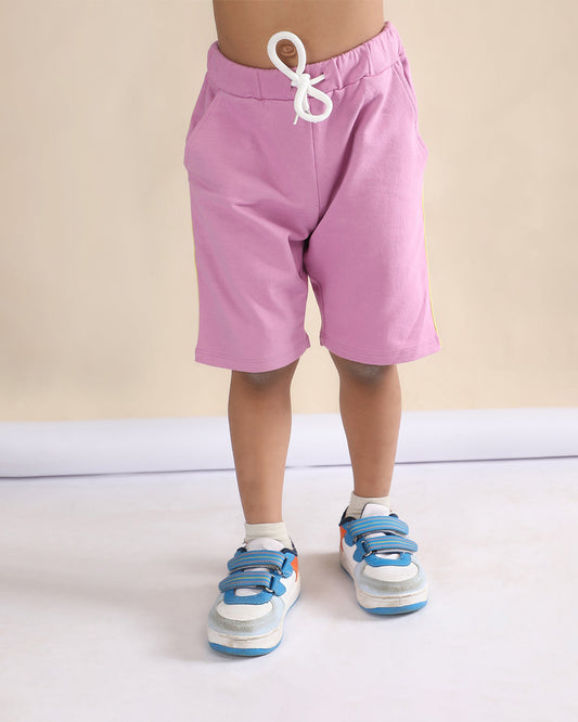 Polka Tots Multicolor T-shirt & Shorts Set-Colorblock-Cotton-For Infants