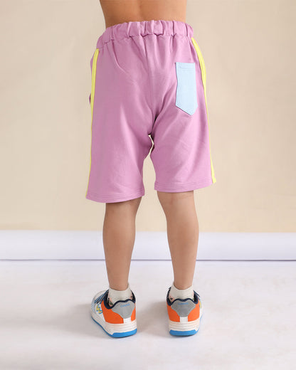 Polka Tots Multicolor T-shirt & Shorts Set-Colorblock-Cotton-For Infants