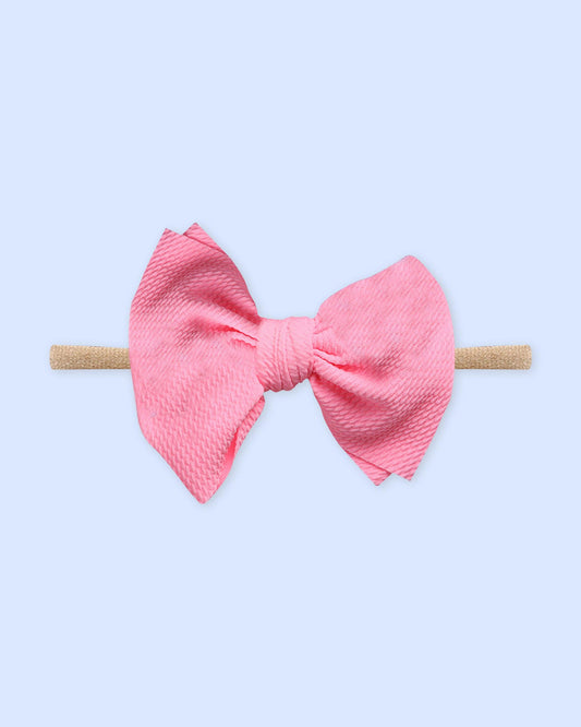 Polka Tots Pink & White Headband Set-Solid-Cotton-Pack of 3-For Infants
