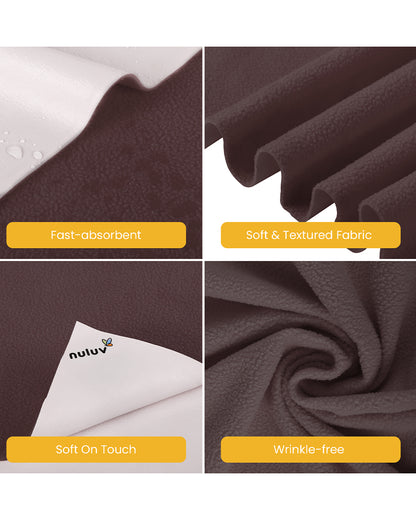 nuluv Mattress Protector-Ultra-Absorbent & Wrinkle free-100% Leak-Proof with Overnight Protection-Grey-For Infants