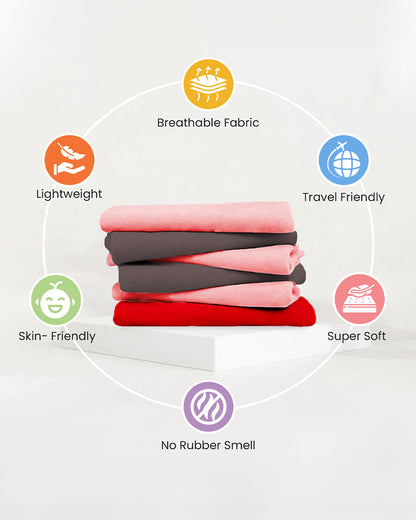 nuluv Mattress Protector-Ultra-Absorbent & Wrinkle free-100% Leak-Proof with Overnight Protection-Grey-For Infants