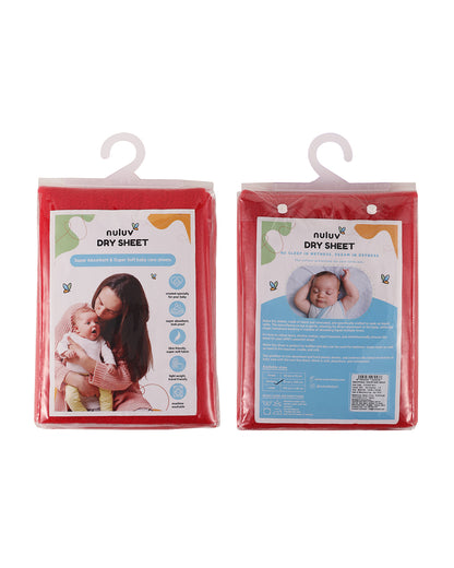 nuluv Mattress Protector-Ultra-Absorbent & Wrinkle free-100% Leak-Proof with Overnight Protection-Red-For Infants