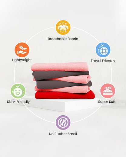 nuluv Mattress Protector-Ultra-Absorbent & Wrinkle free-100% Leak-Proof with Overnight Protection-Peach-For Infants