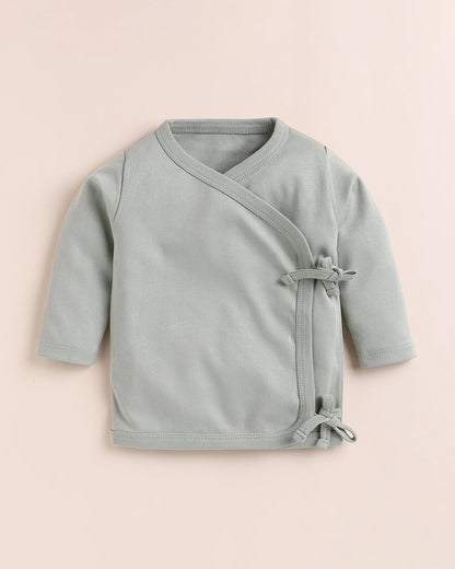 Cot & Candy Baby Sage Jhabla-Solid-Organic Cotton-For Infants