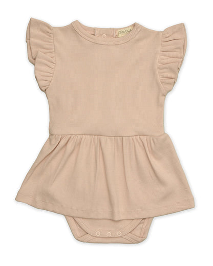 Cot & Candy Baby Pastel Pink Frock With Bloomer-Solid-Organic Cotton-For Infants