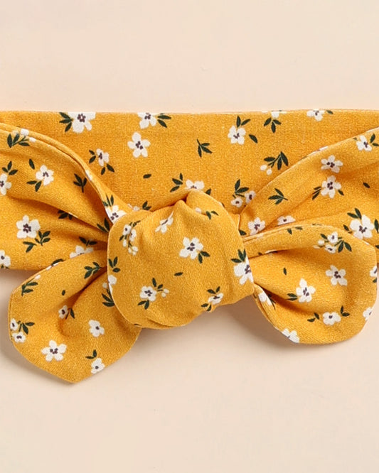 Cot & Candy Baby Mustard Headband-Floral-Organic Cotton-For Infants