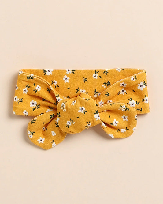 Cot & Candy Baby Mustard Headband-Floral-Organic Cotton-For Infants
