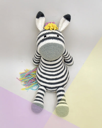 Happy Threads Ziggy Zebra Soft Toy-Easily Washable-Plush Cuddly Toy For Newborn