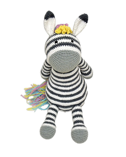 Happy Threads Ziggy Zebra Soft Toy-Easily Washable-Plush Cuddly Toy For Newborn