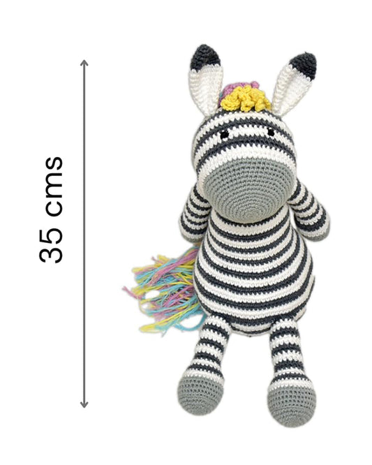 Happy Threads Ziggy Zebra Soft Toy-Easily Washable-Plush Cuddly Toy For Newborn