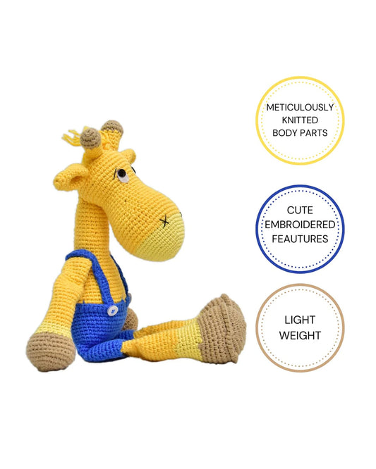 Happy Threads Alex Giraffe Soft Toy-Easily Washable-Plush Cuddly Toy For Newborn