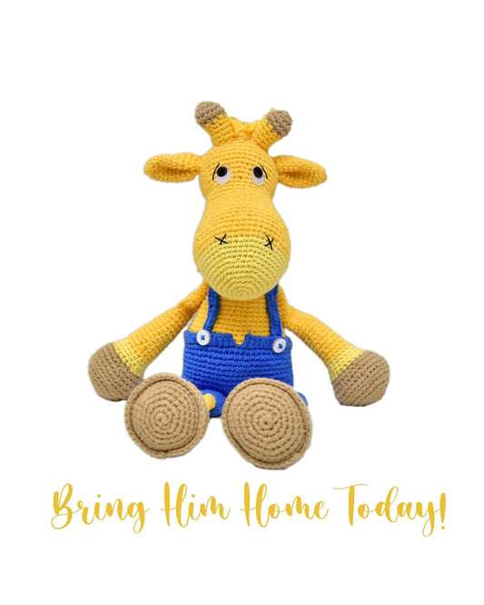 Happy Threads Alex Giraffe Soft Toy-Easily Washable-Plush Cuddly Toy For Newborn