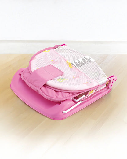 Mastela Deluxe Baby Bather-With 3 Position Recline & Padded Head Rest-0 to 6M-Pink Dolphin