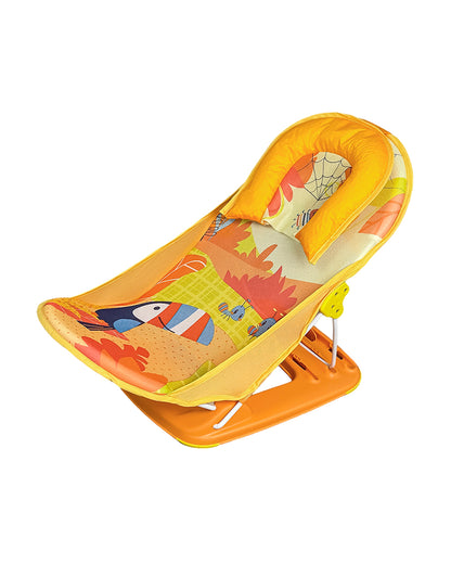 Mastela Deluxe Baby Bather-With 3 Position Recline & Padded Head Rest-0 to 6M-Orange