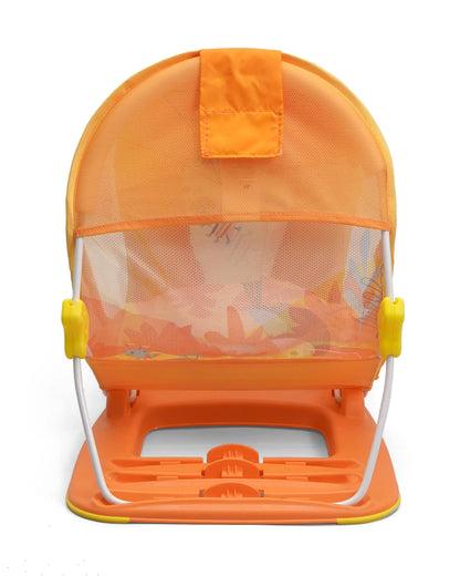 Mastela Deluxe Baby Bather-With 3 Position Recline & Padded Head Rest-0 to 6M-Orange