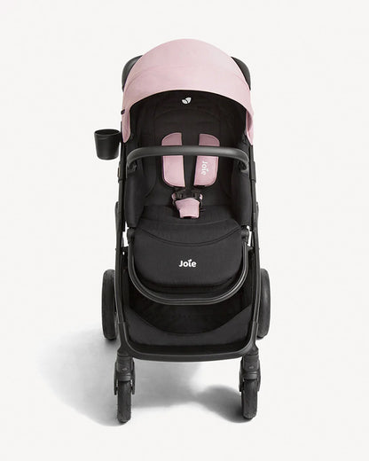 Joie Hazel Baby Stroller-Height Adjustable Seat & Parent Handle Bar-Reversible & Flat Reclining Seat-Car Seat Compatible-2 Years Warranty-For 0 to 4Y (Upto 22 kg)-Blush