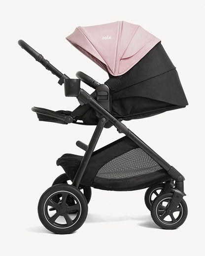 Joie Hazel Baby Stroller-Height Adjustable Seat & Parent Handle Bar-Reversible & Flat Reclining Seat-Car Seat Compatible-2 Years Warranty-For 0 to 4Y (Upto 22 kg)-Blush