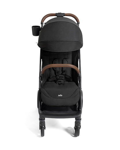 Joie Nutmeg Cabin Friendly Stroller-One Hand Fold-Near Flat Reclining Seat-Car Seat Compatible-2 Years Warranty-For 0 to 4Y (Upto 22 Kg)-Shale