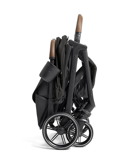 Joie Nutmeg Cabin Friendly Stroller-One Hand Fold-Near Flat Reclining Seat-Car Seat Compatible-2 Years Warranty-For 0 to 4Y (Upto 22 Kg)-Shale