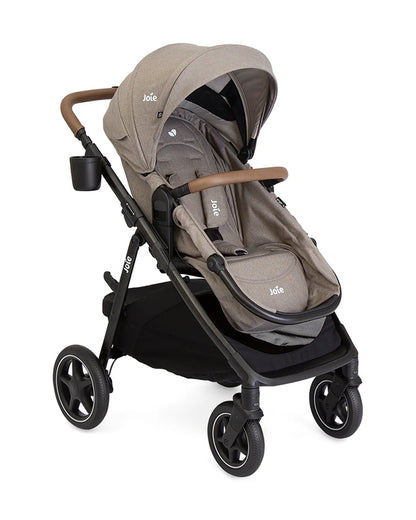 Joie Ginger LX Baby Stroller-Converts into Pramette (Carry Cot) With One Hand-Height Adjustable & Parent Handle Bar-Reversible & Flat Reclining Seat-2 Years Warranty-Pram For 0 to 4Y (Upto 22 Kg)-Mocha