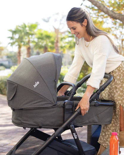 Joie Ginger LX Baby Stroller-Converts into Pramette (Carry Cot) With One Hand-Height Adjustable & Parent Handle Bar-Reversible & Flat Reclining Seat-2 Years Warranty-Pram For 0 to 4Y (Upto 22 Kg)-Mocha