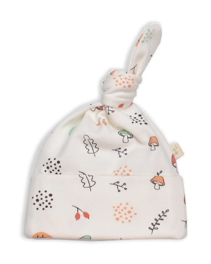 Tiny Twig Baby Sleeping Bag with Beanie-100% Organic Cotton-White-Autumn Harvest-For Infants