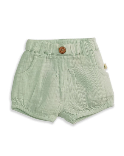 Tiny Twig Sage Shorts-Solid-Organic Cotton-For Infants