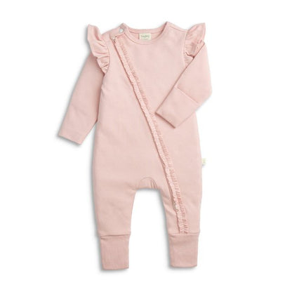 Tiny Twig Pastel Pink Sleepsuit-Lotus-Organic Cotton-For Infants