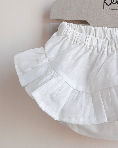 Keebee White Bloomers-Solid-Organic Cotton-For Infants