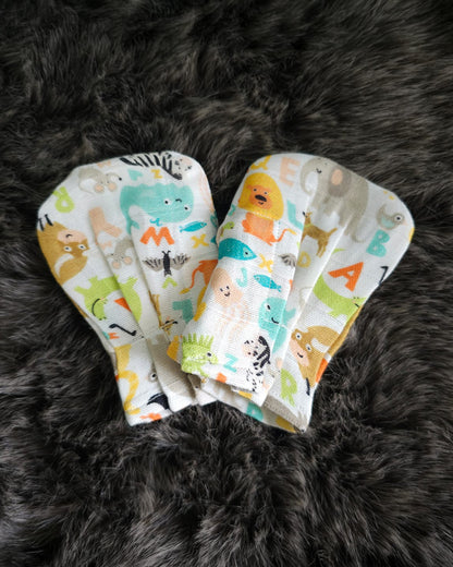 Keebee Multicolor Mittens-Animal Kingdom Printed-Organic Cotton-For Infants