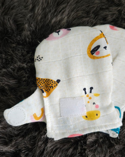 Keebee Multicolor Mittens-Funky Friends-Organic Cotton-For Infants