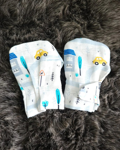Keebee Multicolor Mittens-Tiny Town-Organic Cotton-For Infants
