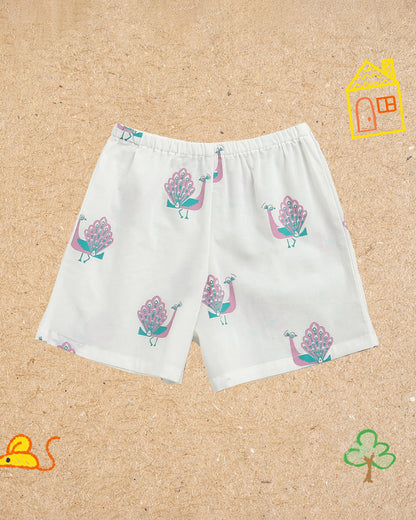 Mouse in The House T-shirt & Shorts Set-The Majestic Peacock-Cotton-For Infants