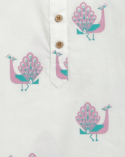 Mouse in The House T-shirt & Shorts Set-The Majestic Peacock-Cotton-For Infants