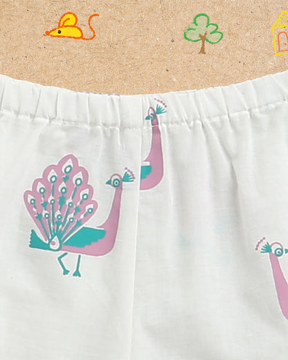 Mouse in The House T-shirt & Shorts Set-The Majestic Peacock-Cotton-For Infants