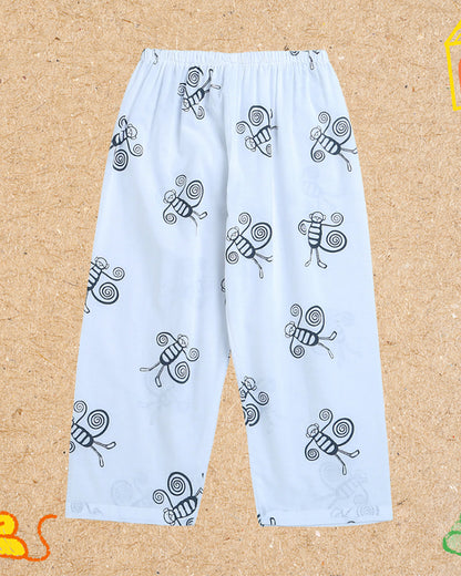 Mouse in The House White Nightsuit-A swinging Monkey-Cotton-For Infants