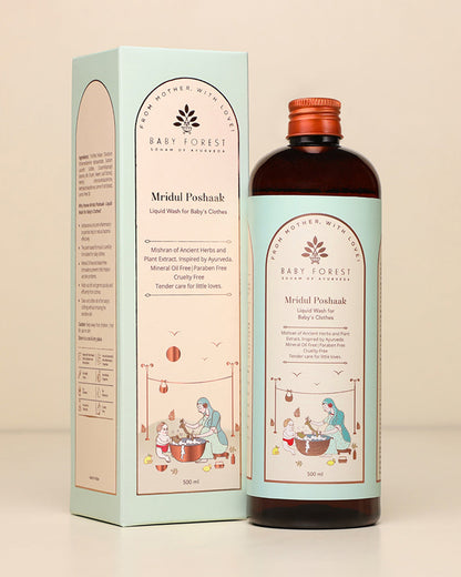 Baby Forest Mridul Poshaak Liquid Laundry Detergent-With Plant Based Formulation-Infant Safe