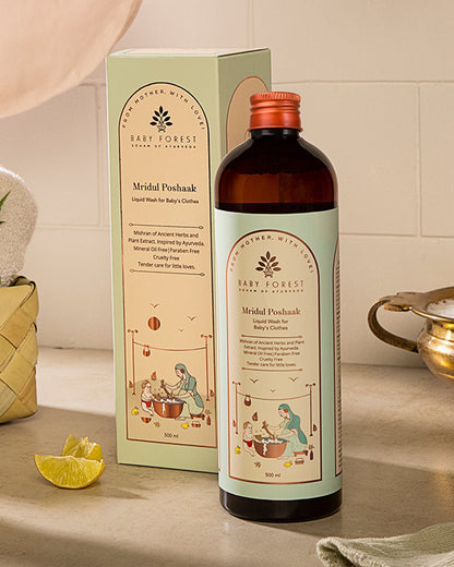 Baby Forest Mridul Poshaak Liquid Laundry Detergent-With Plant Based Formulation-Infant Safe